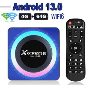 X88 PRO 13 안드로이드 13.0 TV 박스 Rockchip RK3528 4K 2.4G 5G Wifi 6 64G 32GB 16GB BT5.0 8K 글로벌 미디어 플레이어