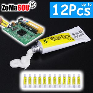 1-12Pcs 열 붙여 넣기 전도성 방열판 석고 칩 용 점성 접착제 VGA RAM LED IC 쿨러 라디에이터 냉각 실러