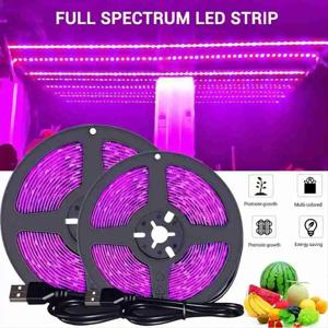 5V 식물 빛 성장 LED 스트립 5V USB LED 1-5m 전체 스펙트럼 LED 칩 온실 꽃 모종 성장 텐트 Hydropon