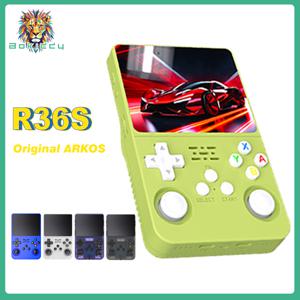 그린 R36S 레트로 휴대용 비디오 게임 콘솔, 리눅스 시스템, 3.5 인치 IPS 스크린, R35s 프로 휴대용 포켓 비디오 플레이어, 64G, 128G, 256G