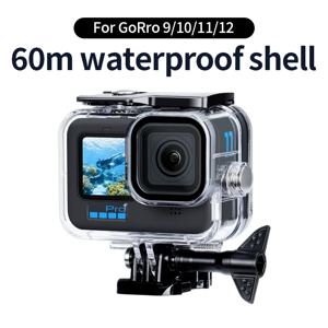 TELESIN 60M 방수 케이스 GoPro Hero 12 11 10 9 수중 다이빙 하우징 커버 다이빙 필터 액션 카메라 액세서리
