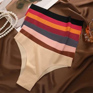 3Pcs 울트라 얇은 원활한 실크 속옷 여자 팬티 섹시한 낮은 허리 스트레치 비키니 솔리드 컬러 팬티 란제리 XS-XXL 패션