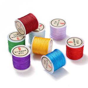 50M/롤 0.8mm 나일론 스레드 코드 중국어 매듭 코드 팔찌 DIY Tassels에 대 한 땋은 문자열 구슬 문자열 보석 만들기