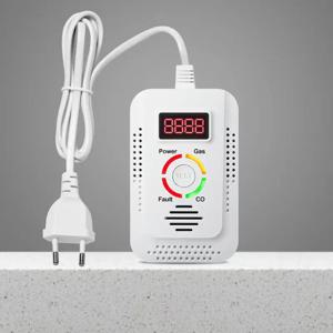 2 in1 천연 가스 감지기 및 일산화탄소 CO 감지기, Co, Lng, Lpg, 메탄용 가연성 가스 누출 감지기 모니터
