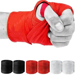 2 개의 롤 2.5M 코튼 복싱 붕대 스포츠 스트랩 Sanda Gauntlets MMA 핸드 글러브 랩 벨트 랩 밴디지 경쟁