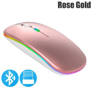 무선 마우스 게이머 USB 충전식 2.4GHZ 블루투스 호환 RGB 마우스 노트북 PC 자동 백라이트 인체 공학적 게임용 마우스