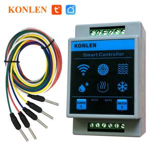KONLEN Tuya 수위 센서 WIFI 스마트 홈 누출 홍수 경보 컨트롤러 미터 풀 Vape 탱크 흐름 감지기 누출 방지