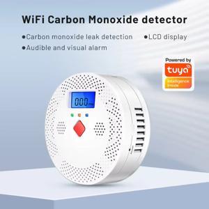Tuya WiFi 스마트 일산화탄소 감지기 알람 85dB 소리 경고 LCD 디지털 디스플레이 홈 실내 실시간 CO 모니터 중독