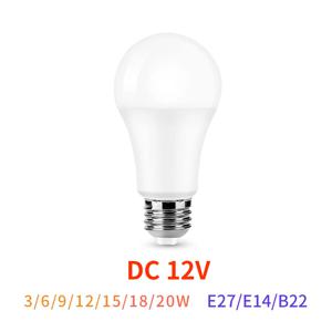 DC 12V LED 전구 E27 램프 3W 5W 7W 9W 12W 15W Bombilla 태양 Led 전구 12 볼트 저전압 램프 조명