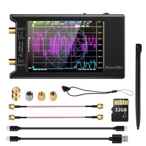 2022 새로운 업데이트 NanoVNA-H4 4인치 벡터 네트워크 분석기 10k-1.5GHz HF VHF UHF 안테나 분석기 버전 4.3(SD 카드 슬롯 포함)