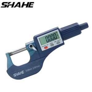 SHAHE 0.001mm 전자 외부 마이크로미터 0-25mm 디지털 마이크로미터 전자 디지털 캘리퍼스 게이지