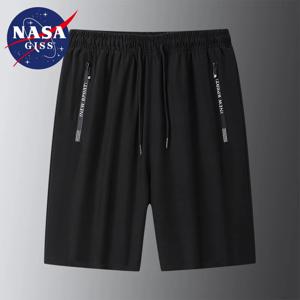 NASA GRSS 남성용 캐주얼 루즈 농구 스포츠 아우터, 여름 해변 반바지, 아이스 실크, 빠른 건조 5 점 바지