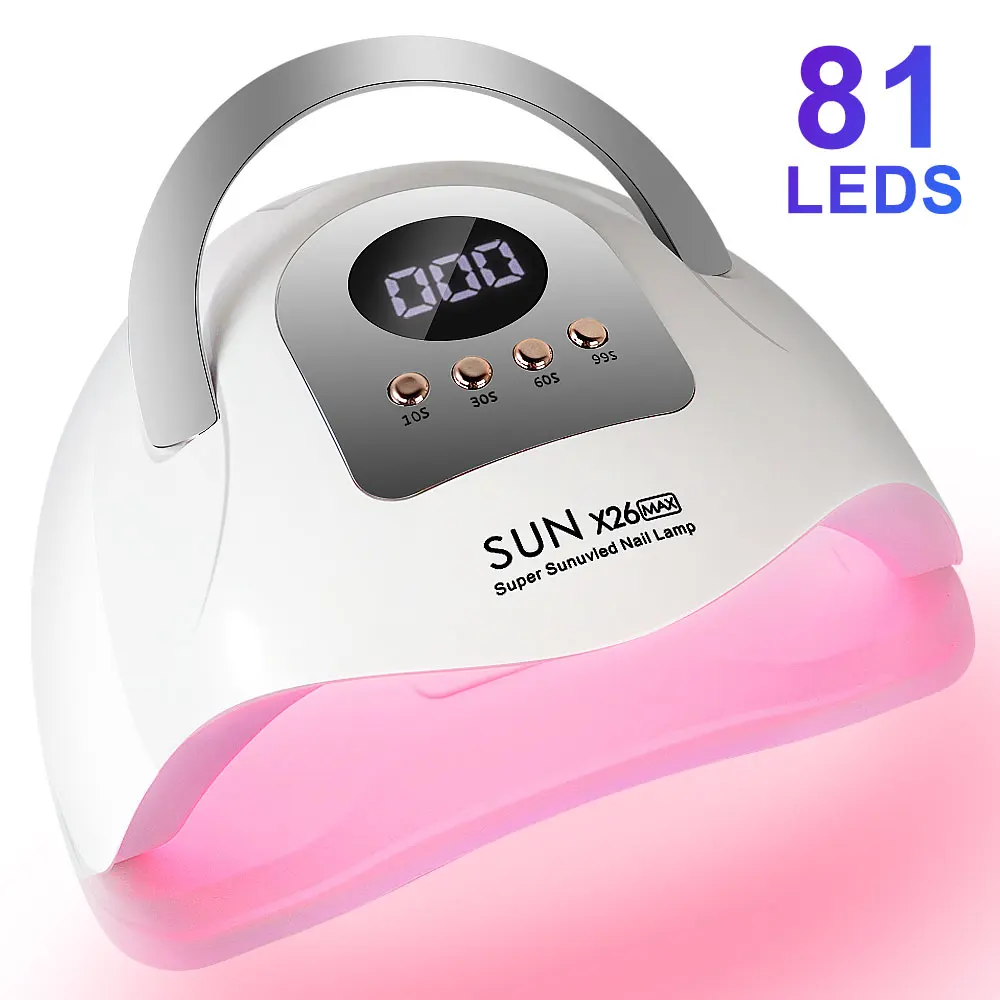 SUN X26 MAX UV LED 네일 아트 램프 81LED 네일 건조기 전문 젤 폴란드어 건조 램프 타이머 자동 센서 네일 도구