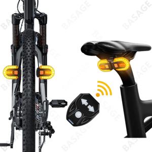 자전거 방향 지시등 후미등 LED 자전거 램프, USB 충전식 자전거 무선 조명, MTB 후미등, 자전거 액세서리