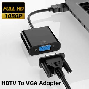 PC 노트북 TV 프로젝터 모니터용 HDMI-VGA 케이블 어댑터, HDMI 호환 수-VGA 암 비디오 컨버터, 1080P