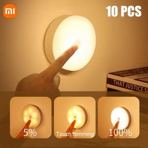 Xiaomi LED 터치 밤 빛 500mAh 배터리 USB 충전식 무선 Led 램프 자기 침실 머리맡 테이블 조명