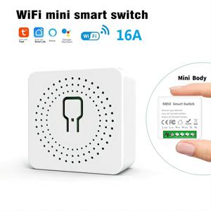 16A 미니 Wifi 스위치 DIY 스마트 홈 양방향 제어 릴레이 스마트 라이프 APP 제어 원격 타이머는 Alexa Google Home Alice와 함께 작동합니다.