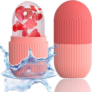 아이스 큐브 페이스 롤러, 눈과 목, 피부를 밝게 하고 자연스러운 광채를 강화, 재사용 가능한 페이셜 트리트먼트, 아이스 큐브 롤러