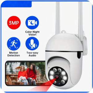 JOOAN 3MP WiFi 카메라 홈 PTZ IP 카메라 컬러 야간 오디오 무선 감시 카메라 자동 추적 보안 CCTV 카메라