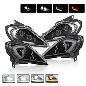 Yamaha Raptor 250 350 700R YFZ450R YFZ450X Wolverine 350 액세서리 DRL 방향 지시등 전조등 용 LED 헤드 라이트 조립 키트