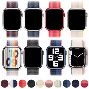 Apple Watch 밴드 용 나일론 루프 Ultra-2 49mm 44mm 40mm 45mm 41mm 스포츠 프라이드 팔찌 iwatch 스트랩 시리즈 9 8 se 7 6 5 4 3