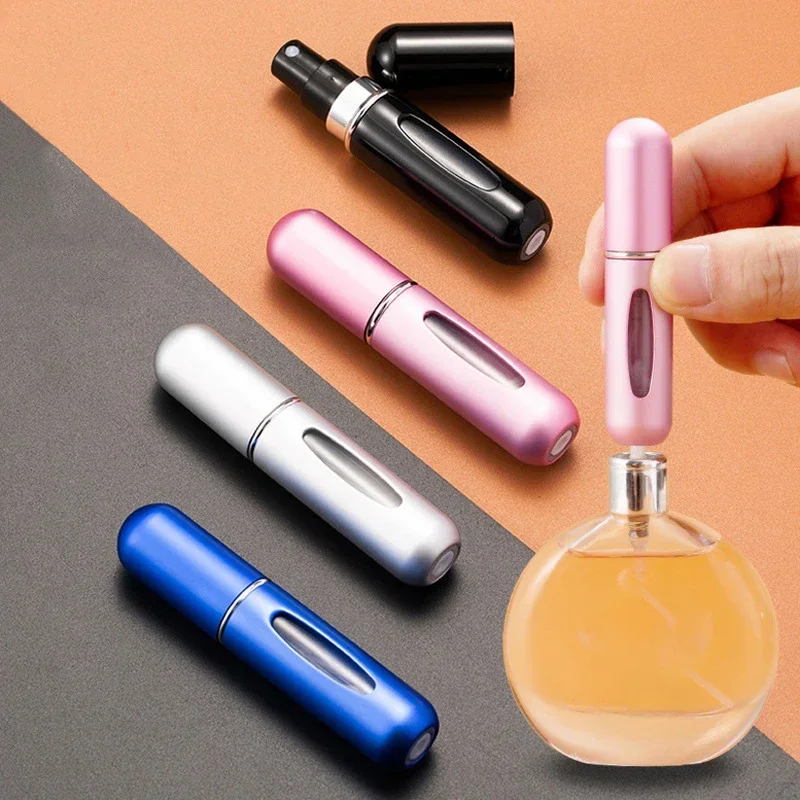 미니 휴대용 리필 가능 향수 병, 리필 스프레이 병, 화장품 용기, 여행용 무화기 병, 5ml