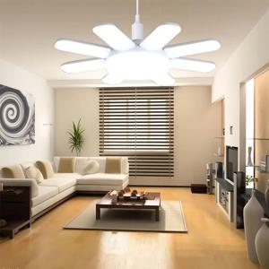 28W 60W 80W 100W 150W 200W E27 LED 전구 팬 블레이드 램프 AC220V AC110V 접이식 Led 전구 Lampada 홈 천장 조명