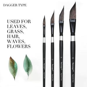 Dainayw 다람쥐 머리 수채화 브러시 단검 유형 예술 그림 브러쉬 잎, 잔디, 머리카락, 파도, 꽃 그리기