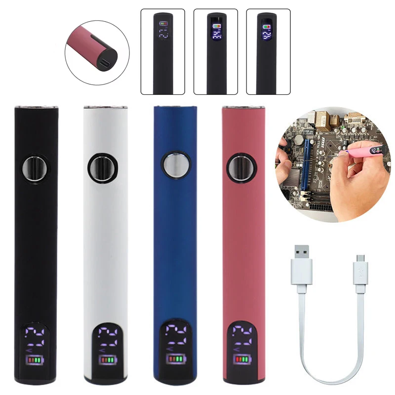 디지털 510 전기 납땜 인두 배터리 400MAH 예열 배터리 충전 기능이 있는 3단계 압력 조정 배터리 극