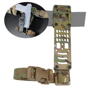 금속 모듈 형 권총 홀스터 어댑터 호환 QLS 플랫폼 홀스터 드롭 레그 밴드 사냥 Airsoft Quick Pull Draw