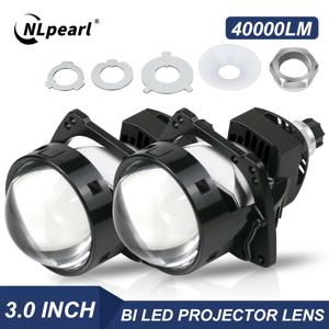 NLpearl 3.0 인치 Bi Led 프로젝터 렌즈 자동차 헤드 라이트 40000LM H4 H7 9005 9006 높은 낮은 조명 범용 자동차 전조등 개조