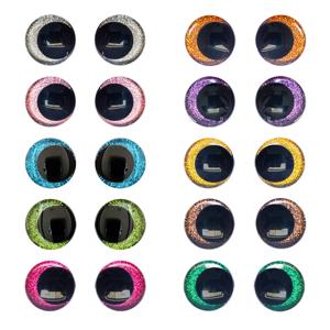 Diy 3d 12mm 인형 만들기 공급 액세서리 크로 셰 뜨개질 Amigurumi에 대한 16mm 스파클 안전 눈 플러시 장난감에 대한 25mm 30mm 반짝이 눈