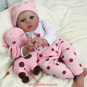 BZDOLL 22 인치 부드러운 실리콘 다시 태어난 아기 인형 살아있는 55 CM 신생아 공주 유아 비비 귀여운 놀이 집 장난감 소녀 생일 선물