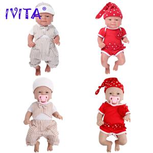 IVITA 100% 전체 실리콘 다시 태어난 인형 도매 현실적인 아기 장난감 실물 같은 신생아 DIY 페인트 인형 키트 어린이 선물