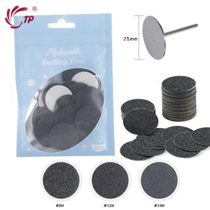 TP 50pcs 디스크 페디큐어 도구 풋 케어 파일 죽은 피부 캘러스 리무버 도구 피트 클린 케어 기계 교체 사포