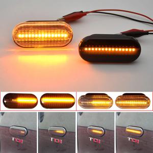 2pcs 동적 Led 회전 신호 VW 폭스 바겐 Bora 골프 3/4 Passat 3B 폴로 6N Sharan Vento T5 좌석 용 사이드 마커 라이트 램프