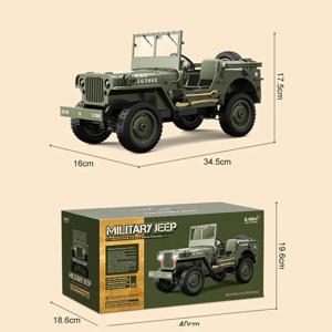 Jjrc C8815 RC카 1941 Mb 스케일러 윌리스 지프 2.4g 4wd Rtr 크롤러 클라이밍 체중계, 군사 트럭 오프로드 차량, 성인 어린이 장난감