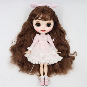 ICY DBS Blyth 인형 Licca 바디 레이스 드레스 보우 매듭 핑크 그린 공주 정장 애니메이션 의상