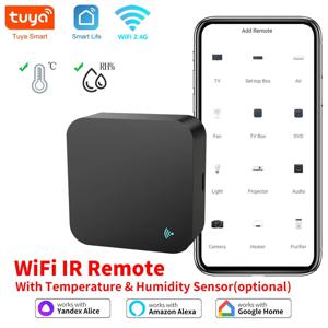 Tuya 스마트 IR 원격 WiFi IR 블래스터 TV 에어컨 온도계 습도계 Alexa Google 홈 링크 Tuya와 호환 가능
