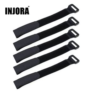 INJORA 5Pcs RC 자동차 배터리 RC 크롤러 도구에 대 한 검은 내구성 Antiskid 케이블 타이 다운 스트랩 2*20cm/2*30cm