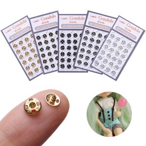 10/24Pcs 1/6 인형에 대 한 미니 단추 버클 DIY 인형 옷 금속 버클 보이지 않는 스냅 수 제 인형 의류 바느질 액세서리
