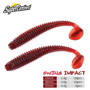 Supercontinent Impact Ring Shad 낚시 미끼 소프트 63mm 80mm 97mm 플라스틱 미끼 Swimbait Jigging Lure 인공 미끼