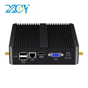 XCY 팬리스 미니 Pc 인텔 컴퓨터 코어 i5 4200U i3 5005U 기가비트 이더넷 Win 10 Linux 씬 클라이언트 데스크탑 Minipc Micro Nuc PC