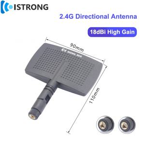 2.4G 지향성 플랫 플레이트 안테나 증폭기 18dbi 고이득 신호 부스터 무선 경로 WiFi 안테나 회전 가능 2400-2500MHz