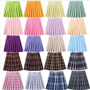 XS - 5XL 하이 웨스트 스커트 여성용 여름 옷 여성용 라인 하라주쿠 한국 블랙 미니 플리츠 스커트 학교 소녀 유니폼