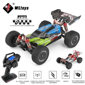 WLtoys 144001 1:14 RC 경주용 차 65Km/h 2.4G 원격 제어 고속 오프로드 드리프트 충격 흡수 성인 소년 장난감 키즈 선물