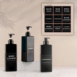 3 팩 비누 병 액체 비누 디스펜서 17.6 UK FL OZ 욕실 용품 용 리필 가능 빈 샴푸 컨디셔너 용기