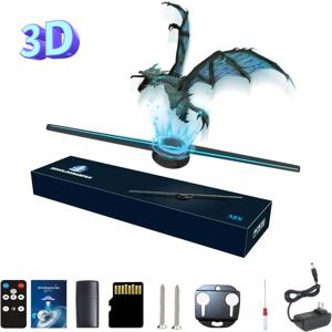 3D 홀로그램 팬 3D 홀로그램 프로젝터 광고 디스플레이 라이트 HD 홀로그램 프로젝터 상점 바 파티 크리스마스 할로윈