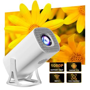 Salange S40 스마트 프로젝터 디지털 Android11 ​​지원 4K 1080P WiFi6 BT5.4 Allwinner H713 1280*720P 자동 키스톤 포켓 비머