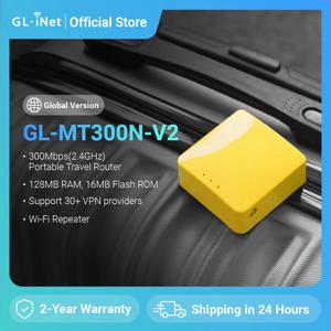 GL.iNet-MT300N-V2(Mango) 휴대용 미니 여행 무선 포켓 라우터-WiFi 라우터/액세스